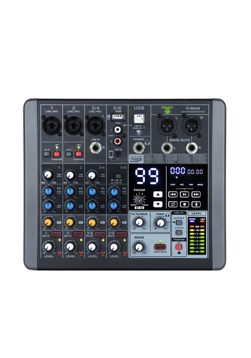 6-Channel Professional Audio Mixer