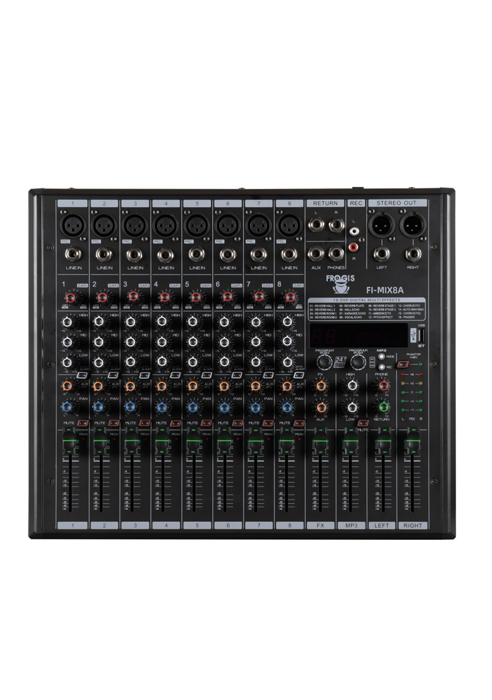 Powered 8-Channel Professional Audio Mixe